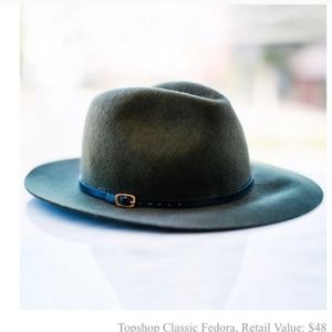 TOPSHOP Wintergreen Fedora w. Belt